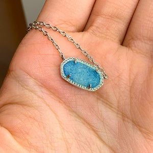 Kendra Scott Eliza Blue Drusy Necklace